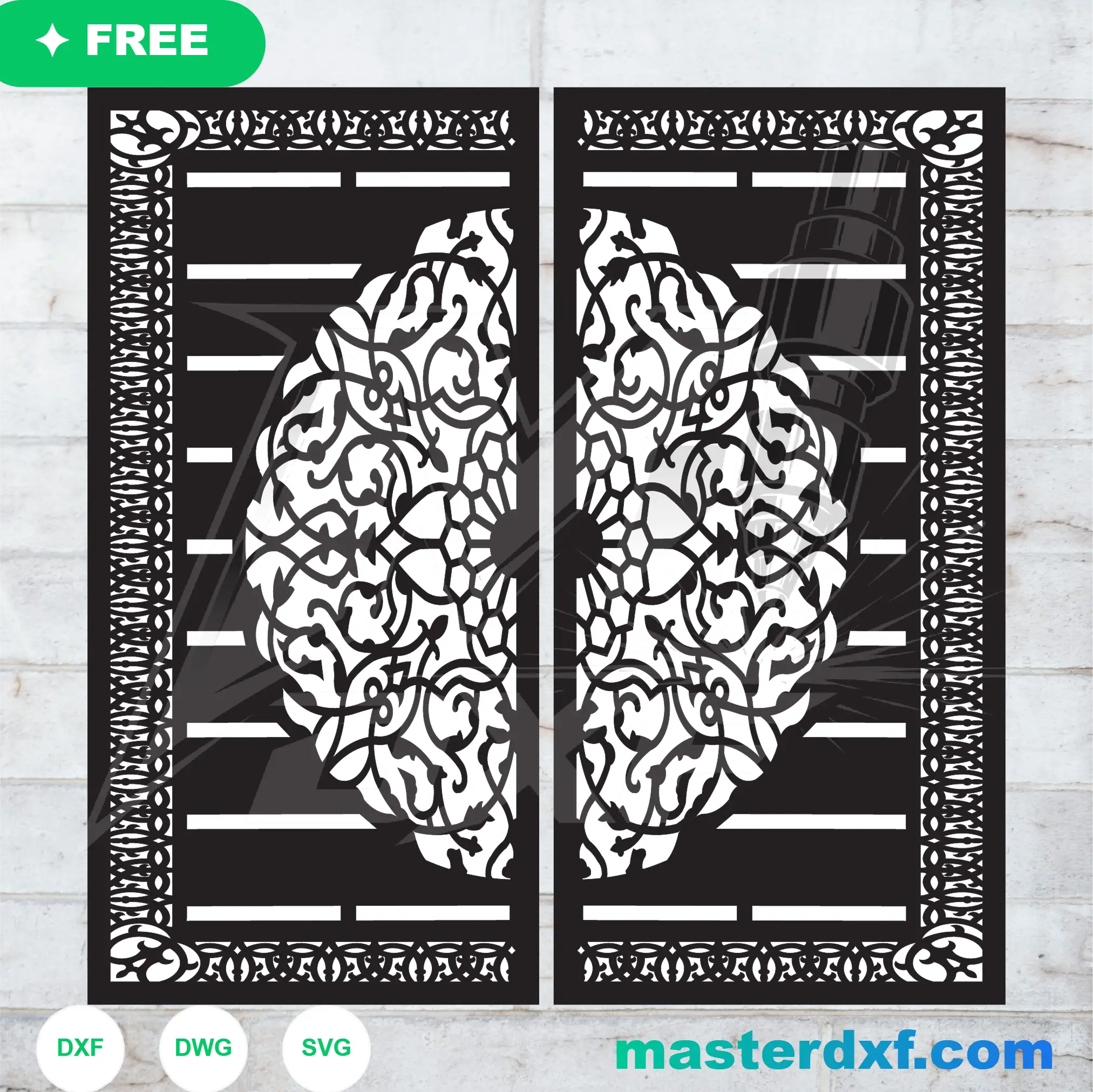 Natural Birch Forest Tree Trunk Silhouette Fretwork Vector DXF File